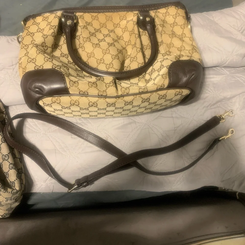 Gucci Sukey Brown and Tan Women's Bag & Wallet Bundle comes with dust bag